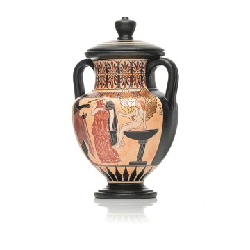 Amphora with cap 525 BC -  Amphora with cap 525 BC -