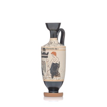 Ceramic Lekythos Exact Copy 1,100 BC -  Ceramic Lekythos Exact Copy 1,100 BC -