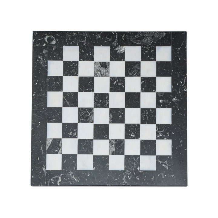 Greco-Roman Marble Chessboard Black and White Greco-Roman Marble Chessboard Black and White